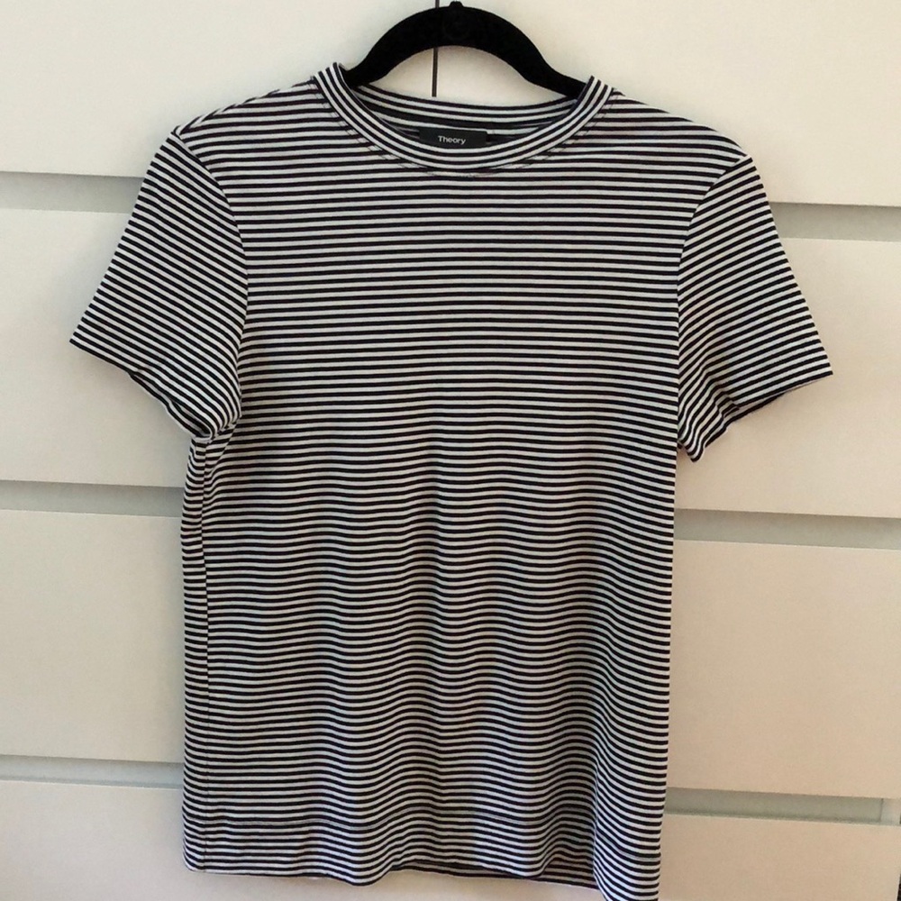 Theory striped tiny tee L